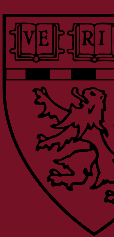 Crimson banner with black outlined HMS shield